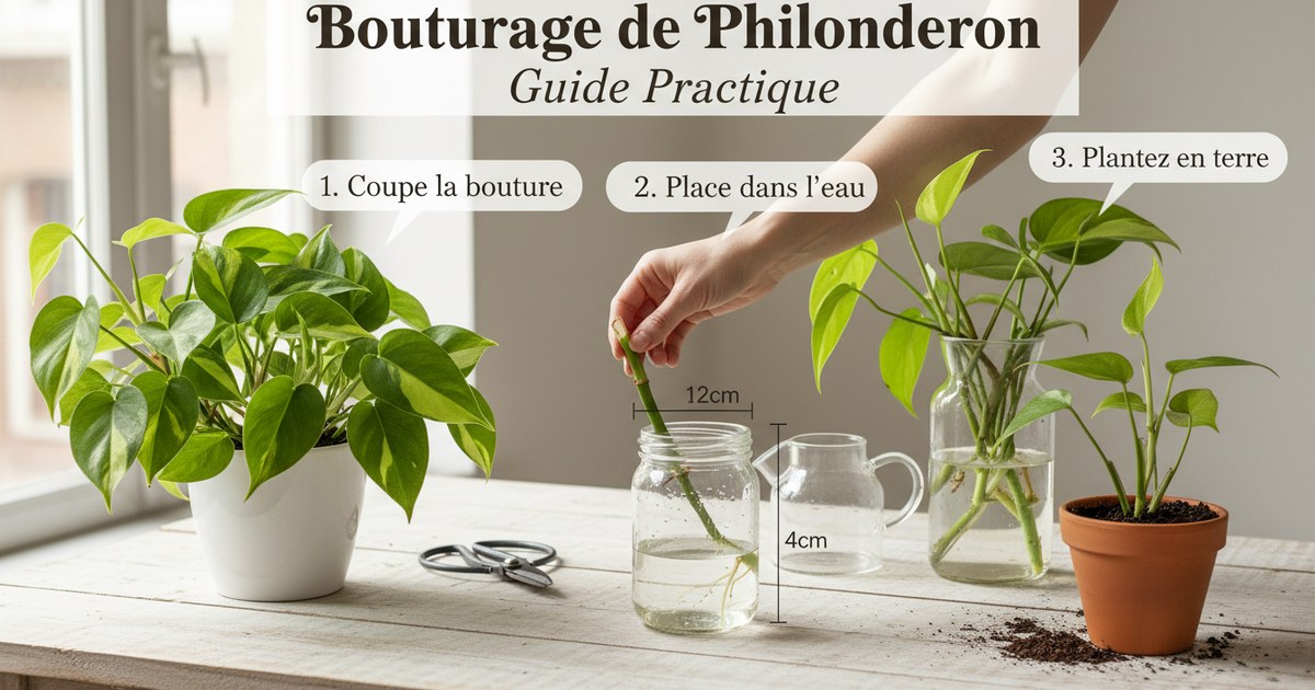 Bouturage de philodendron dans l’eau : guide pratique
